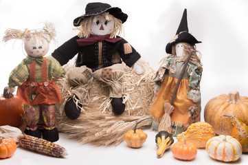 Harvest Scarecrow Family