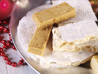 Spanish Christmas sweets.  Turron, torrone, nougat, ...