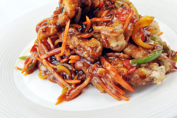 chicken with red sauce