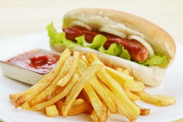 appetizing  hot dog