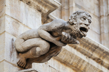 Scary Gargoyle figure decorating Town Hall