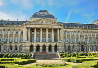 Royal Palace in center of Brussels, Belgium
