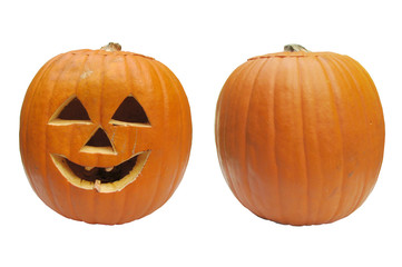 Isolated Halloween Pumpkins