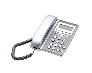 office and home telephone isolated on white