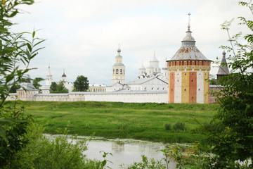 Saviour Prilutskyl Monastery near river in Vologda, Russia