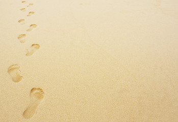 footprints in the sand background