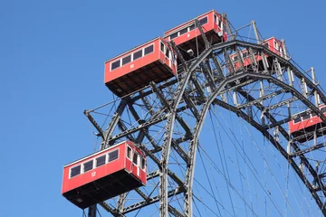 Deurstickers Ferris wheel in Prater park in Vienna, Austria © Pavel Losevsky
