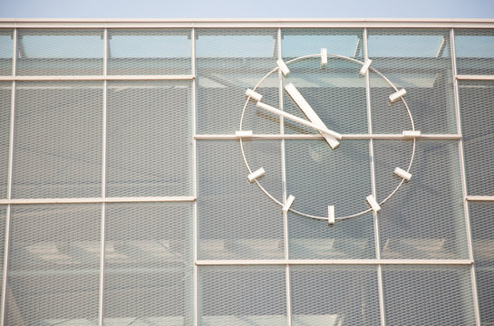 U1/U2-Wien Nord-Praterstern with clock in Vienna, Austria