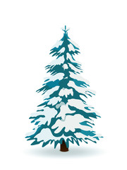 Tannenbaum, Winter, verschneit, Weihnachtsbaum, Schnee, Blau