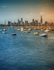 boats in Melbourne © gmstockstudio