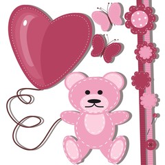 greeting card for baby with teddy bear