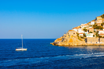 Sailing boat in Greek island