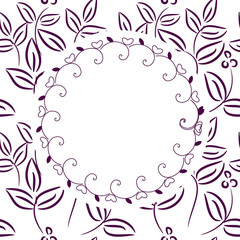 Framework with floral seamless pattern