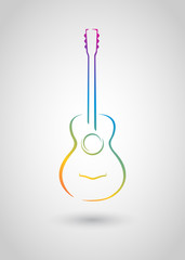 acoustic guitar (vector object)