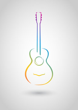 acoustic guitar (vector object)