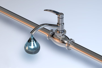 Obraz premium Pipeine Wassertropfen 1