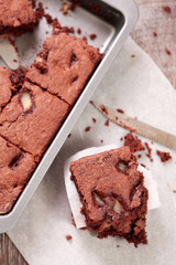 saftige Brownies mit Birne