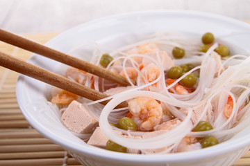 noodles soup with tofu