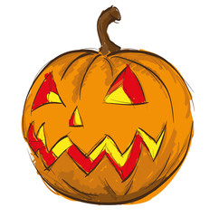 Sketch. Pumpkin on Halloween