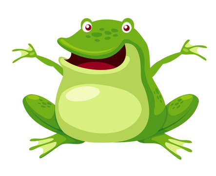 illustration of Happy green frog vector