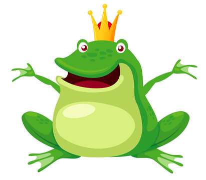 illustration of Happy frog prince vector