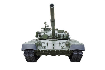 Fototapeta na wymiar Rosyjski czołg, odizolowane nad białym
