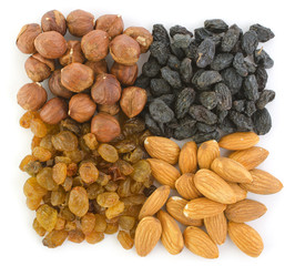 Nuts and raisins