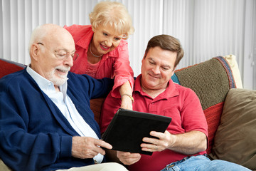 Family Using Tablet PC