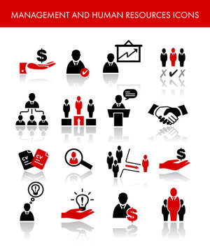 Management And Human Resources Icons