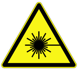 Warnzeichen - Laserstrahl