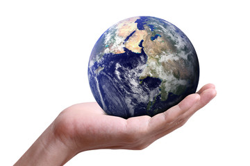 globe in hand