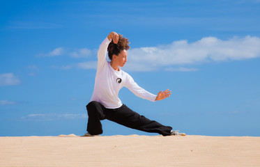 Thai-chi in the dunes