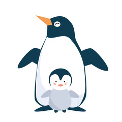 ペンギン親子