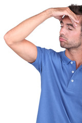 Man suffering from headache