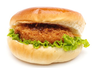 hamburger isolated on white background