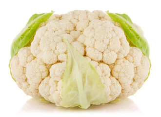 cauliflower with green leaf