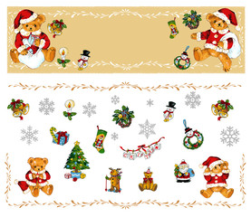 サンタクロ-スの可愛いクマ