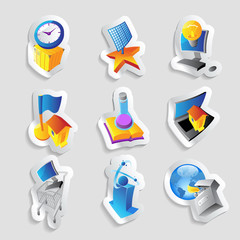 Fototapeta premium Icons for industry and ecology