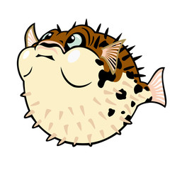 cartoon puffer fish © insima