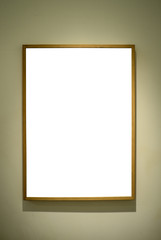 Empty picture frame on wall