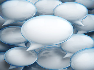 speech bubbles 3d background