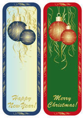 New years and  christmas banners