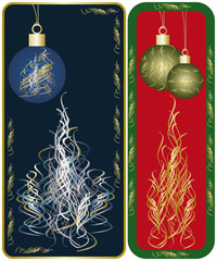 New years and  christmas banners