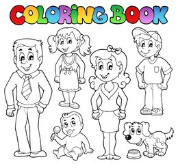 Coloring book family collection 1