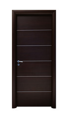 Dark brown wooden door