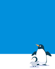 ペンギンと青空