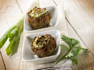 stuffed artichoke, vegetarian fod