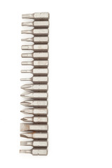 Row of different attachments