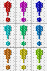 set of exclamation marks