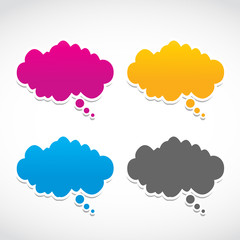 Obraz premium abstract dialog clouds vector